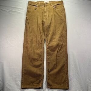 Levis Corduroy Pants Mens 36x32 Loose Straight Brown Baggy Skate Vintage Y2K